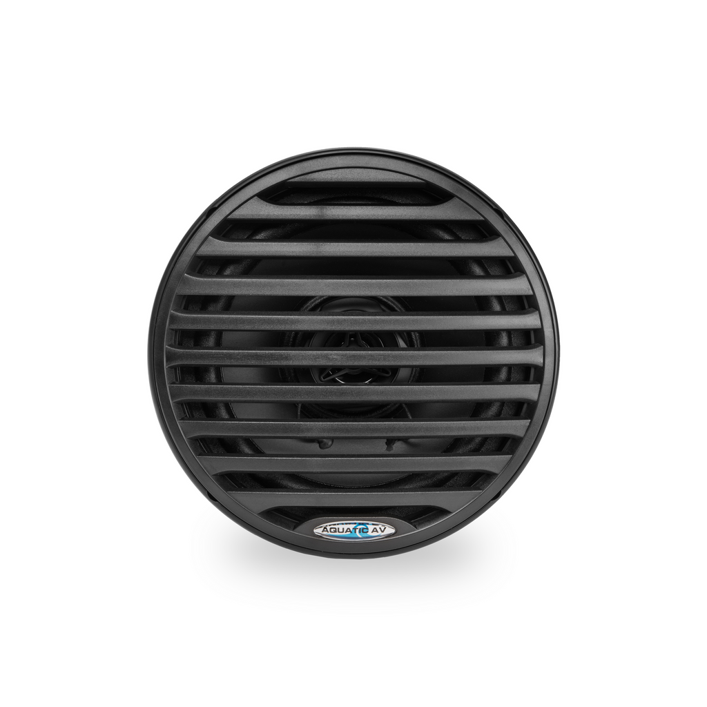 Aquatic AV GP100B Marine Stereo Kit: GP1 Bluetooth Gauge Stereo and 1 pair of Black 6.5" Marine Speakers