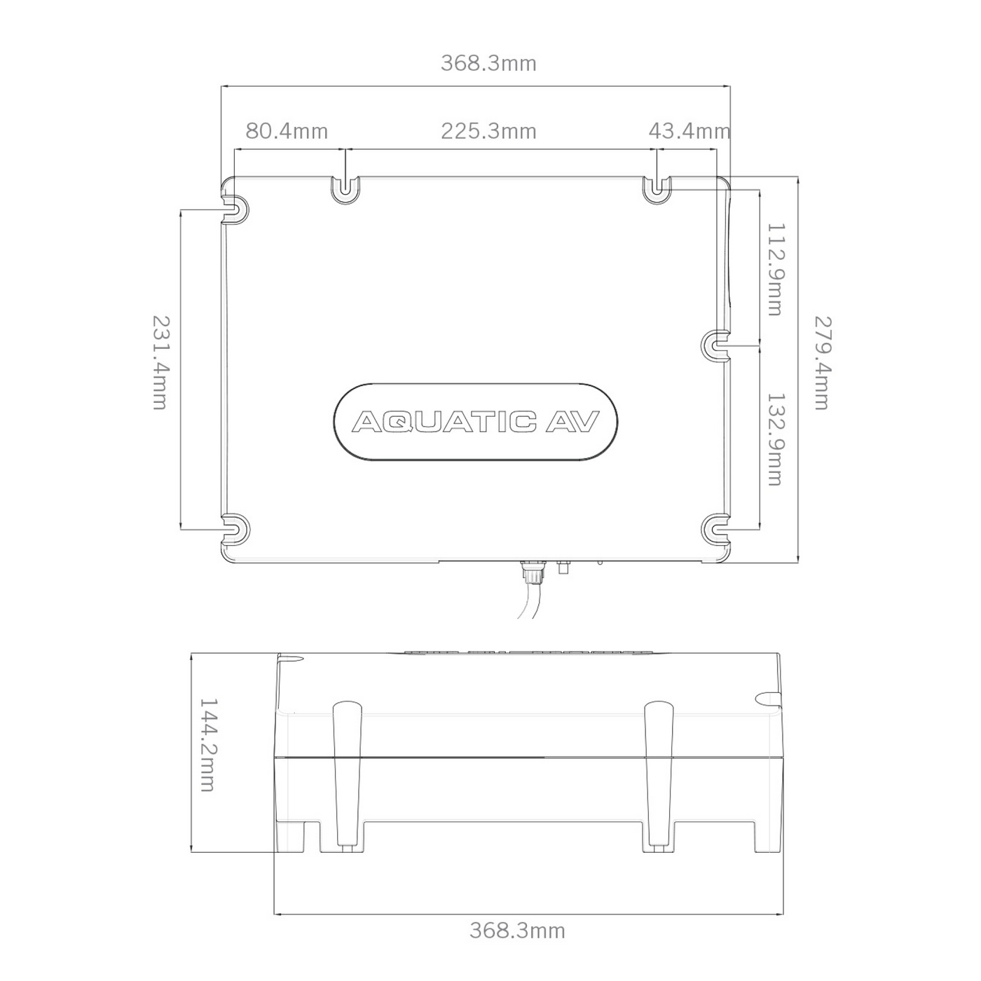 Aquatic AV CK501 PRO Sport Platinum Kit : SWA6 Amplified Bluetooth Stereo Subwoofer with 2 pairs of 6.5" PRO Sport Black Coaxial Speakers