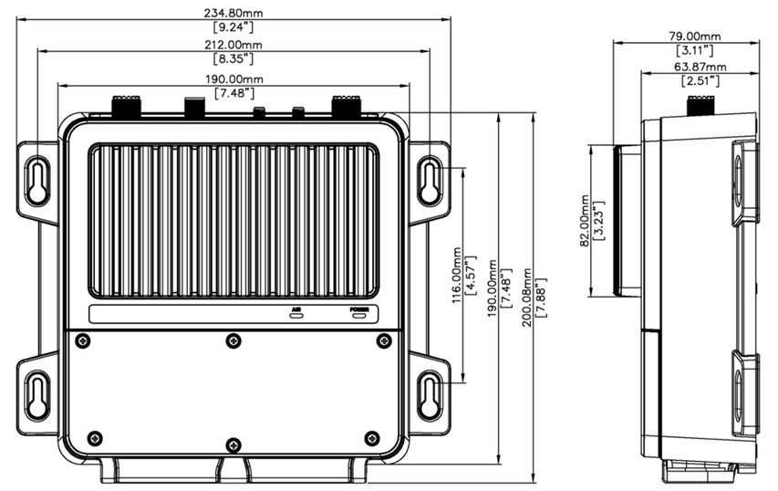 B&G V100 VHF Black Box Radio System with Handset, Speaker, and NMEA 0183/NMEA 2000 connectivity (000-15644-001)