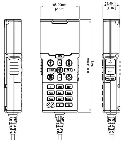 B&G V100 VHF Black Box Radio System with Handset, Speaker, and NMEA 0183/NMEA 2000 connectivity (000-15644-001)