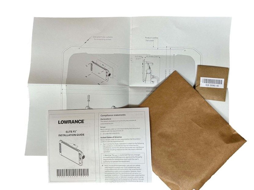 Lowrance Flush Mount Kit for Elite FS 10 (000-16445-001)