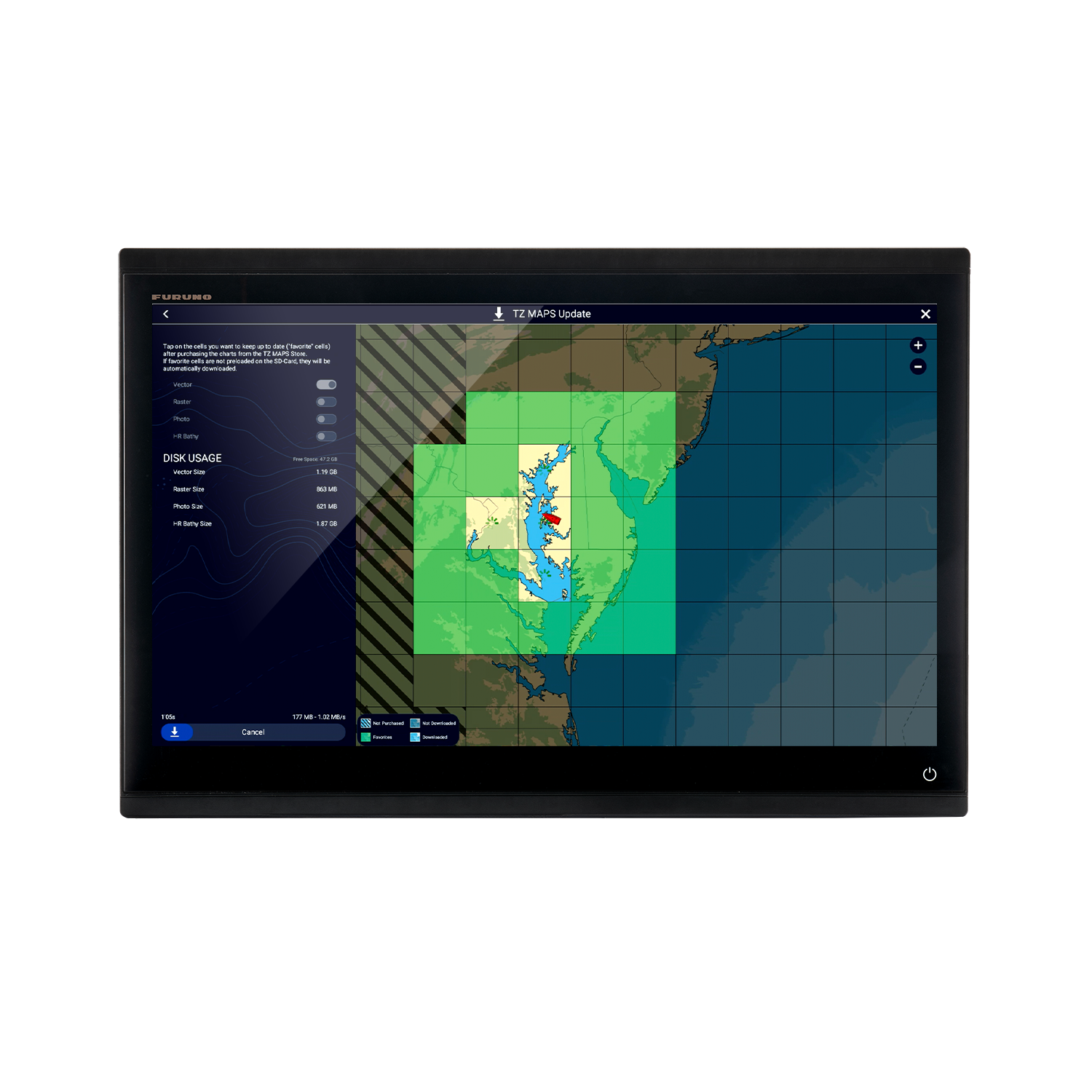 Furuno TZT22X 22" NavNet TZtouchXL Multifunction Mulit-Touch Display