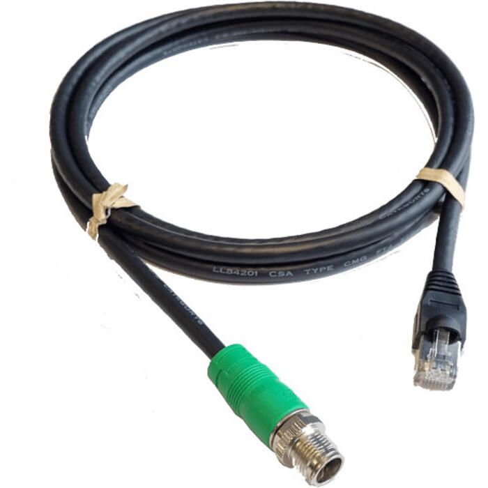 Lowrance 49.2' 15M 8-Pin Green M12 male to RJ45 Male Ethernet Cable (000-16080-001)