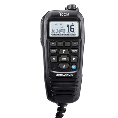 Icom M410BB Black Box VHF Marine Transceiver with Black CommandMic and 2 CommandMic Ports (M410BB 11 USA)
