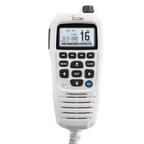 Icom HM195 Super White CommandMic IV with White BlackLit LCD for 2nd Station/Intercom (HM195GW 62 EXP)