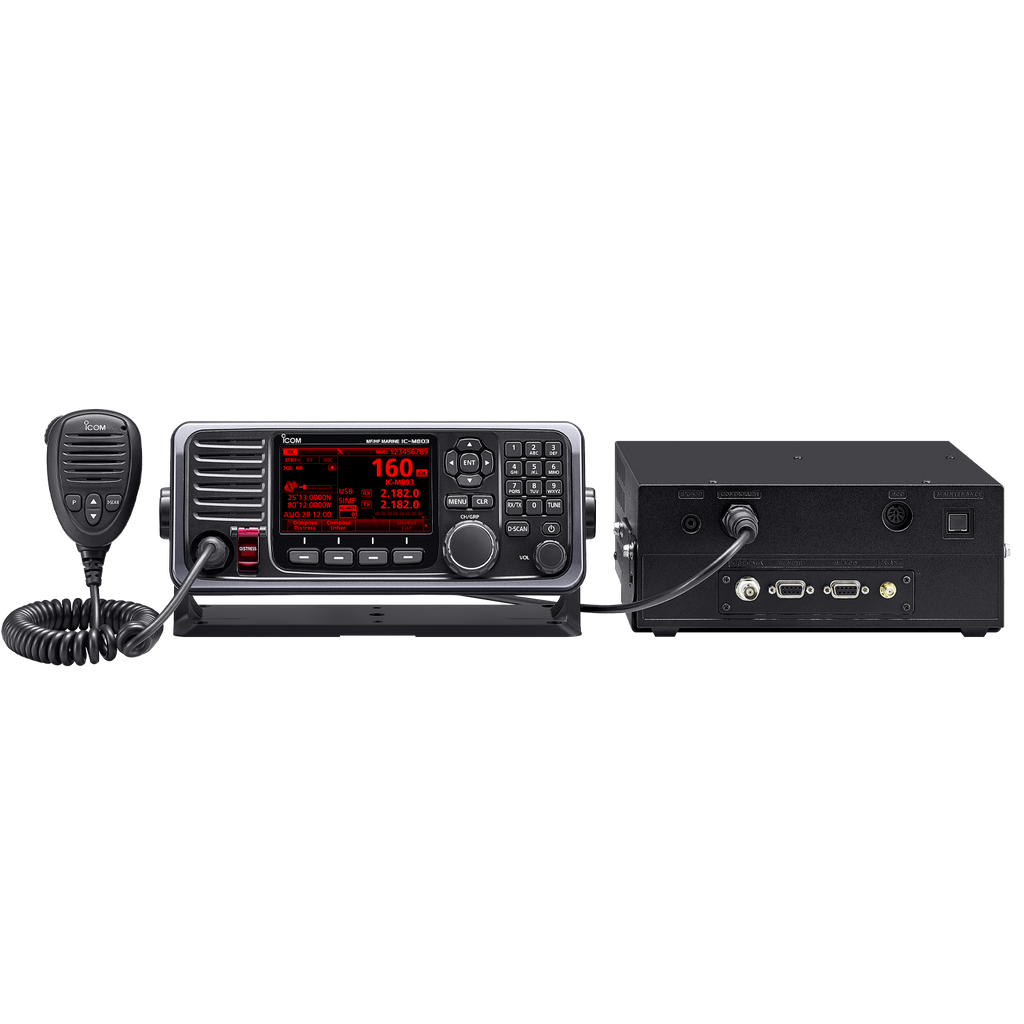Icom IC-M803 Recreational SSB Radio GPS/GLONASS/SBAS Receiver with DSC, 4.3" Color TFT Display, and Microphone (M803)