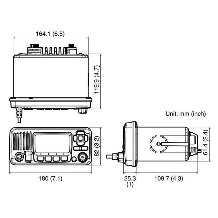 Icom IC-M424G Fixed-Mount VHF Marine Transceiver with Built-In GPS - Black (M424G 41)