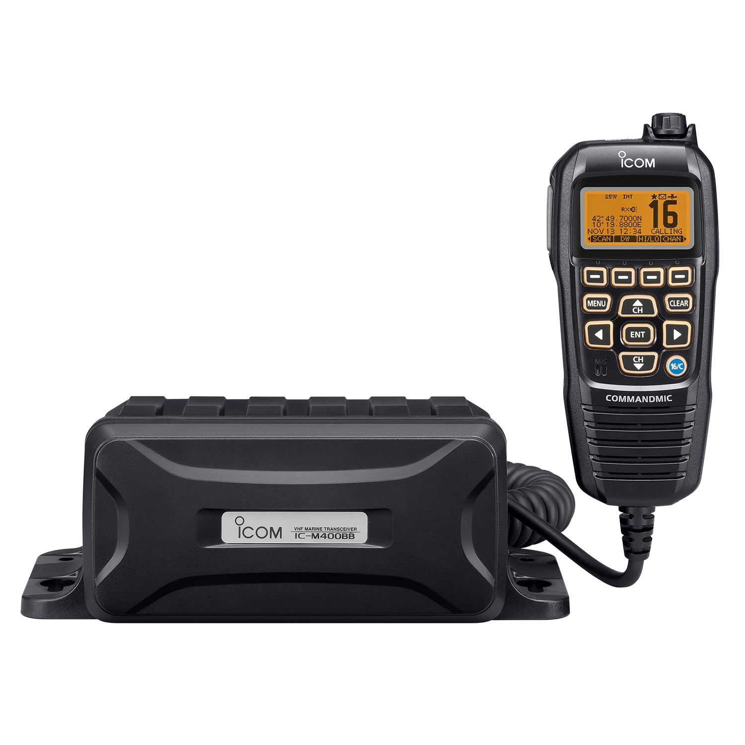 Icom IC-M400BB Black Box VHF Transceiver Radio with Black CommandMic (M400BB 31)