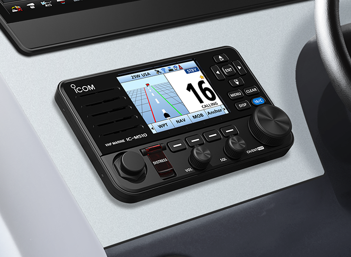 Icom IC-M510 PLUS VHF & AIS Marine Transceiver with Black HM-205RB Speaker Microphone (M510 PLUS 21 USA)