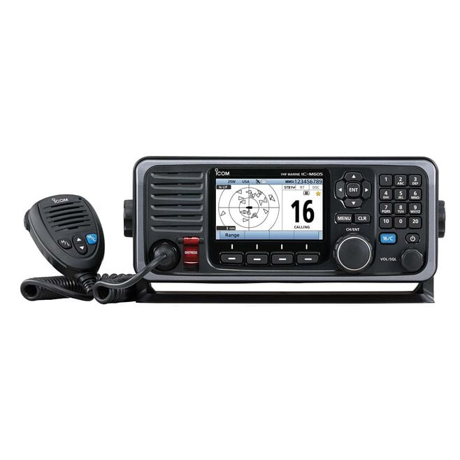 Icom IC-M605 25W Fixed Mount VHF & AIS Marine Transceiver with GNSS GPS/GLONASS/SBAS and 4.3" Color Display (M605 41 USA)
