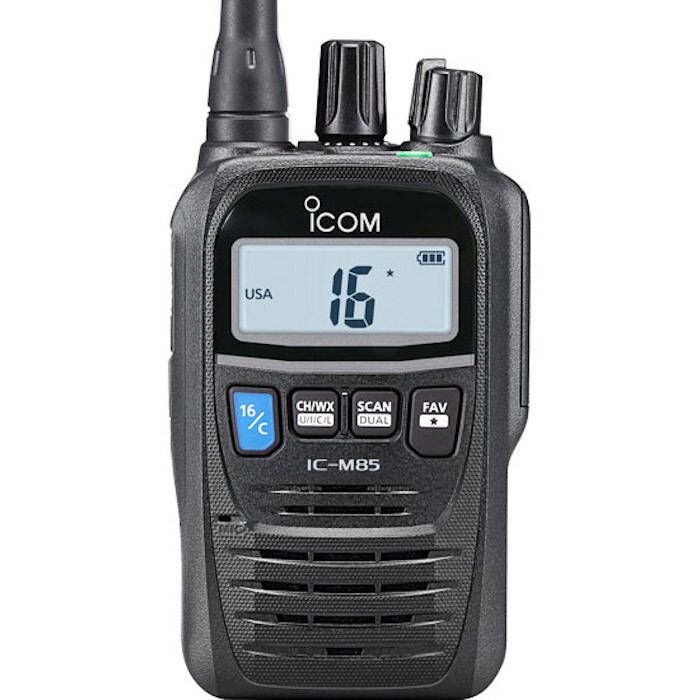 Icom IC-M85 5W Submersible Ultra Compact Handheld VHF Marine Transceiver (M85 21 USA)