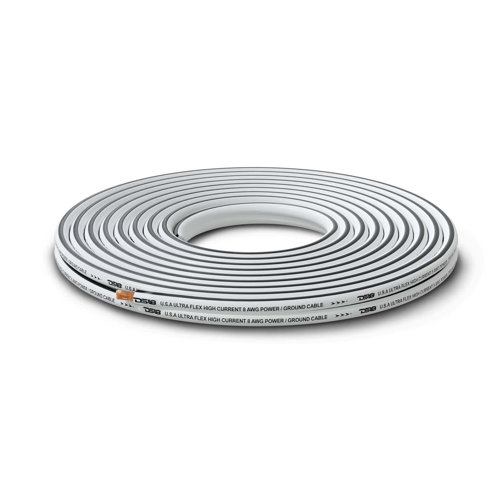 DS18 8-GA Marine Grade Tinned 100% Copper OFC Ground Wire -100 Feet (MOFC8GA100G)