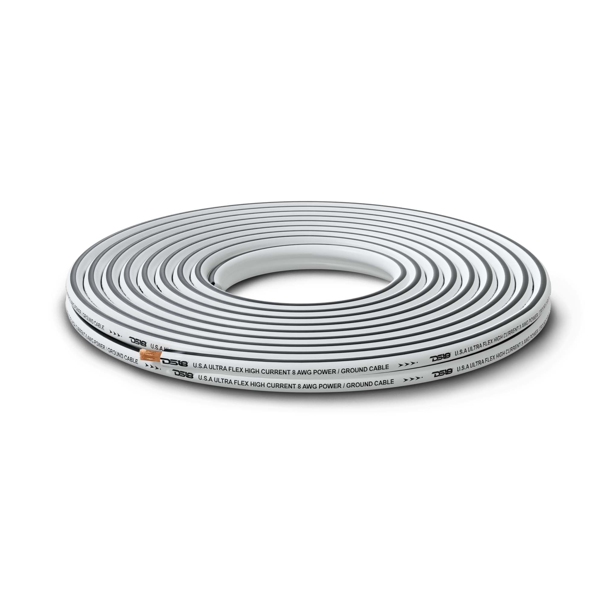 DS18 8-GA Marine Grade Tinned 100% Copper OFC Ground Wire -100 Feet (MOFC8GA100G)