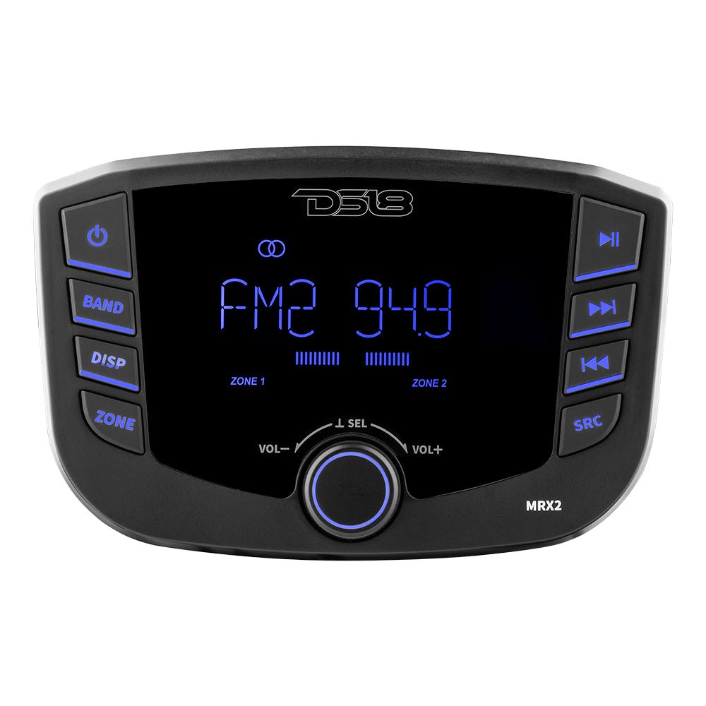DS18 MRX2 2-Zone Marine Stereo with AM/FM/BT (MRX2)