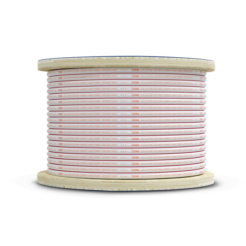DS18 8-GA Marine Grade Tinned 100% Copper OFC Power Wire -100 Feet (MOFC8GA100P)