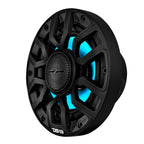 DS18 6.5" 2-Way Coaxial Marine Speakers with Digital LED Lights and Bullet Tweeter - Black - 150W, 4-Ohm (NXL-IQ6/BK)