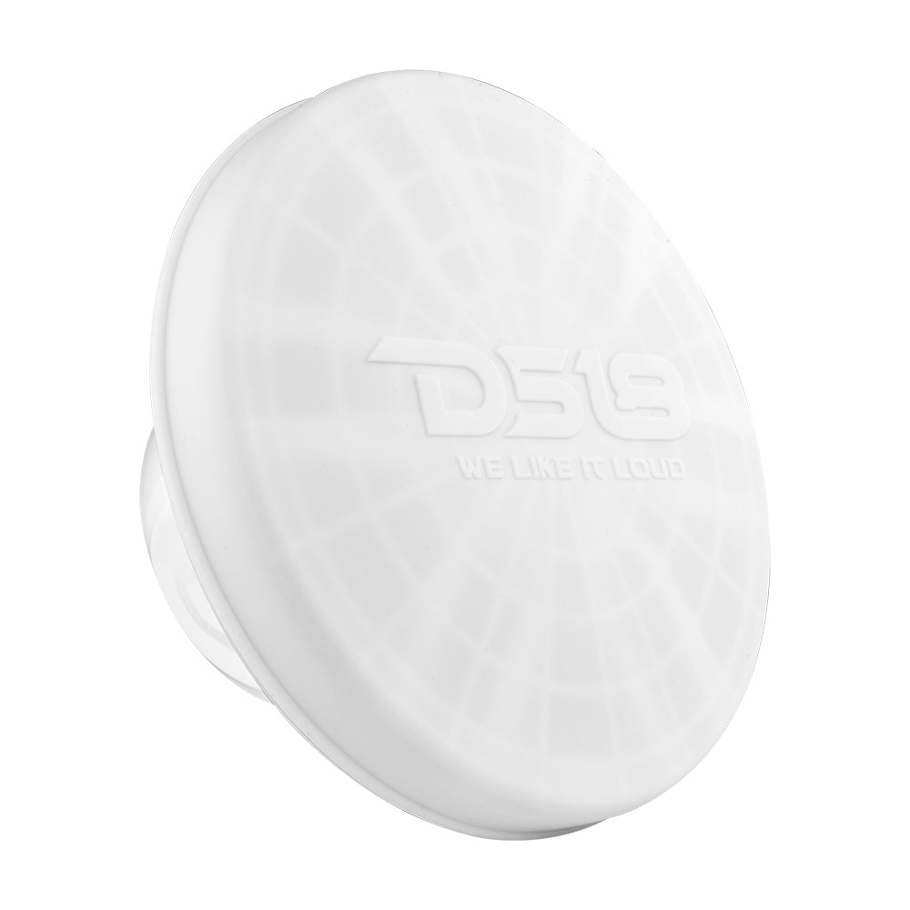 DS18 White Silicone Marine Speaker Covers for 8" Towers, Speakers and Subwoofers - Pair (CS-8/WH)