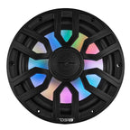 DS18 8" 2-Way Coaxial Marine Speakers with Digital LED Lights and Bullet Tweeter - Black - 175W, 4-Ohm (NXL-IQ8/BK)