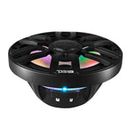 DS18 8" 2-Way Coaxial Marine Speakers with Digital LED Lights and Bullet Tweeter - Black - 175W, 4-Ohm (NXL-IQ8/BK)