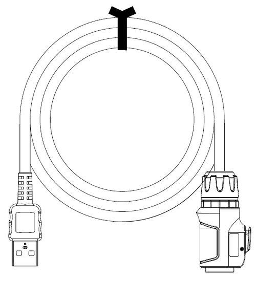 SIONYX 3M (9.8') USB-A Power and Digital Video Cable for Nightwave (A015800)