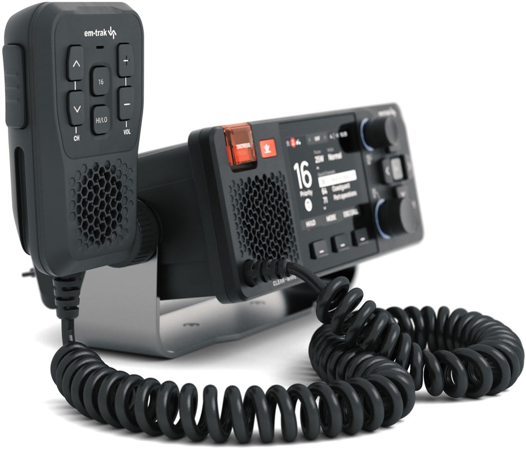 em-trak X100 NMEA 2000 Bluetooth Wi-Fi VHF/DSC Radio with Class B AIS and Antenna Splitter (431-0001)