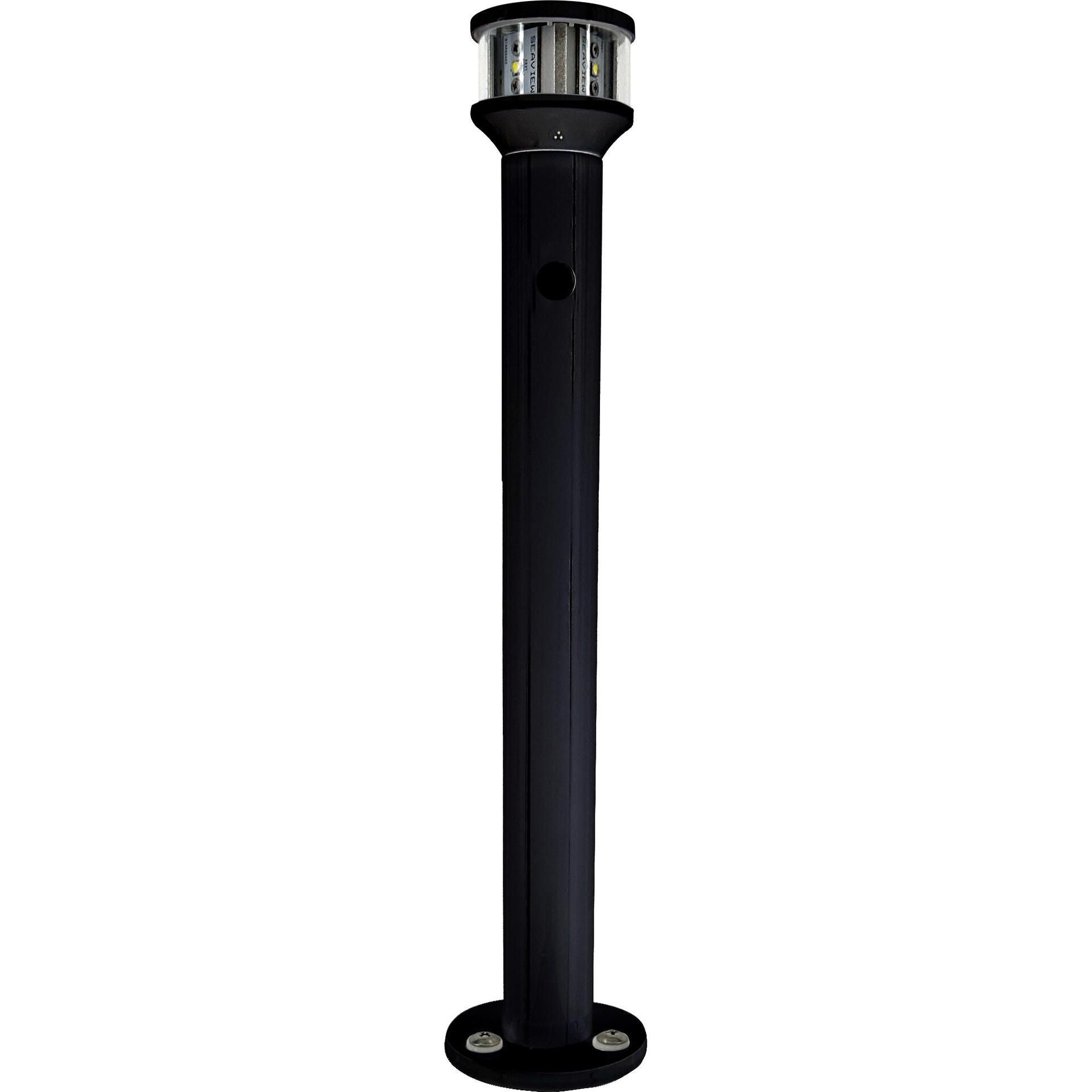Seaview 36" Black Light Post With LTBLED12 Nav Light (SVLTP36LEDBLK)