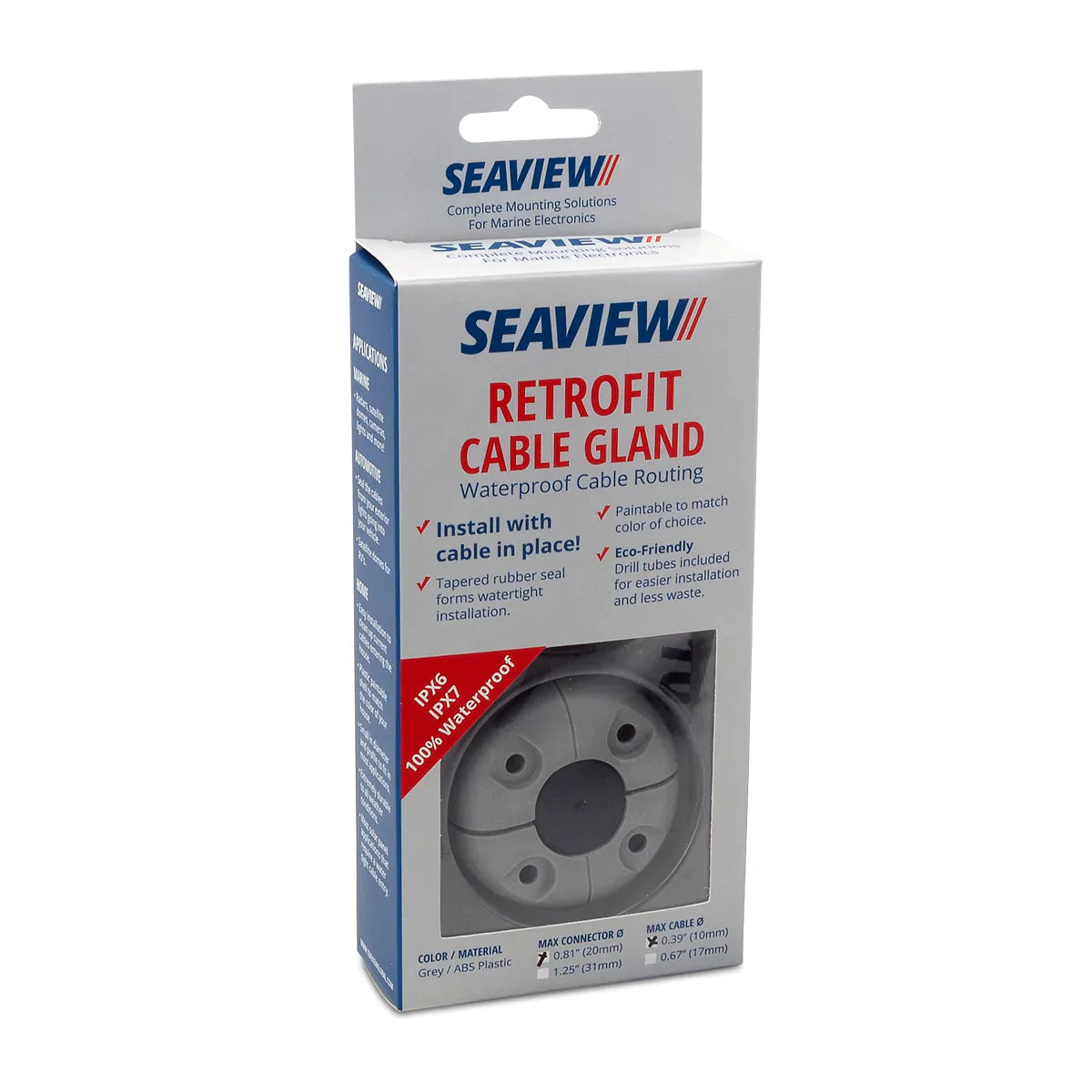 Seaview Retrofit Cable Seal 2-10Mm Wire Size Grey Plastic Cover (CG20PG2)