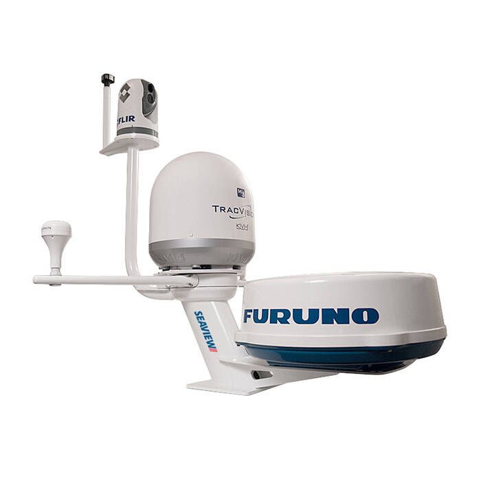 Seaview 12.5" Dual Mount for Most Radar Domes - Top for Sat Domes - Top Plate Required (PMADM1M2)