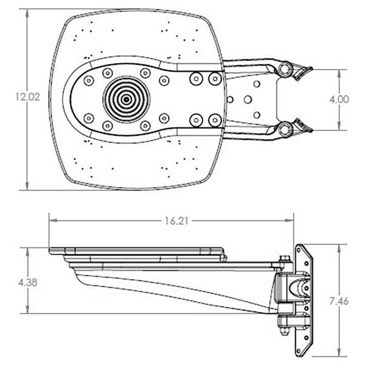 Seaview Universal Mast Mount Platform for 12"-18" Radome (SM18U)
