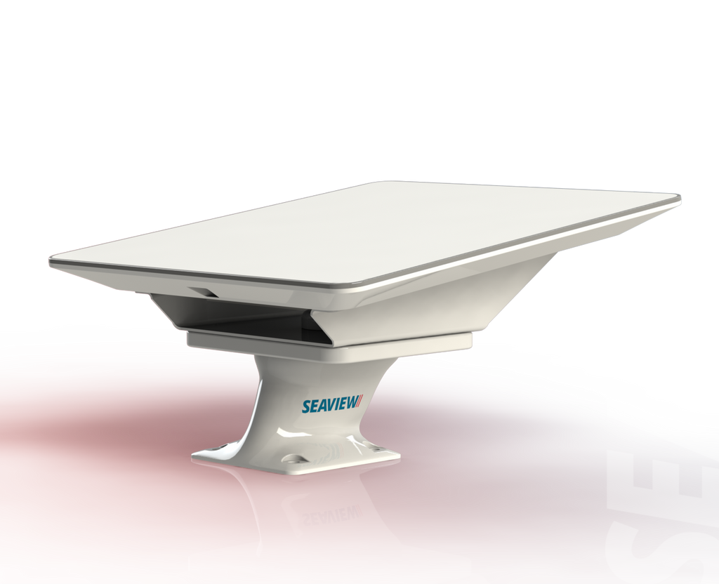 Seaview Aluminum 8° Wedge Base for Starlink Flat High-Performance Antenna - White (SVSLWB)