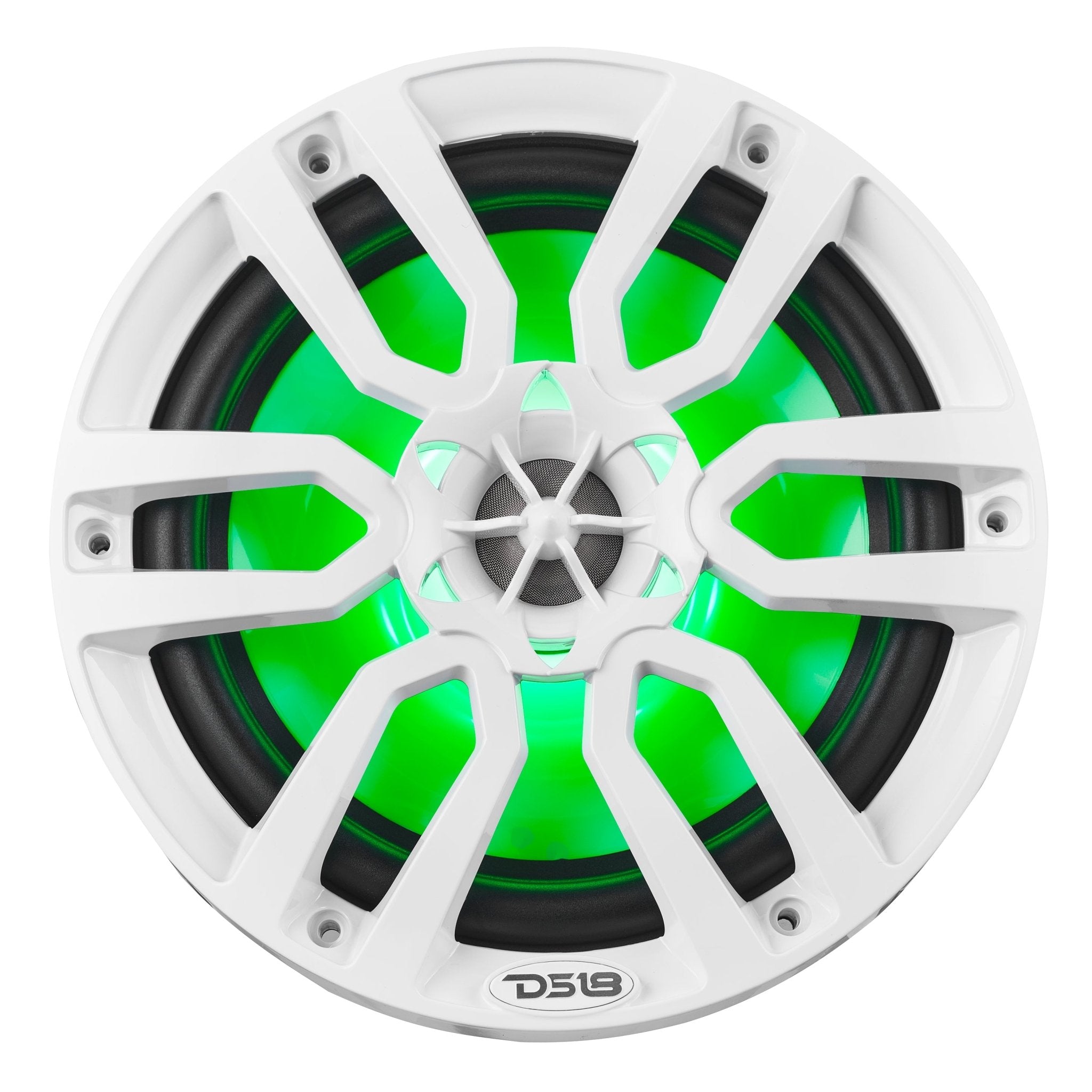 DS18 HYDRO 8" 2-Way Marine Speakers with RGB LED Lights 375W - White (NXL-8)