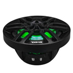 DS18 HYDRO 6.5" 2-Way Marine Speakers with RBG LED Lights 300W - Matte Black (NXL-6/BK)