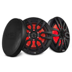 DS18 HYDRO 8" 2-Way Marine Speakers with RGB LED Lights 375W - Matte Black (NXL-8/BK)