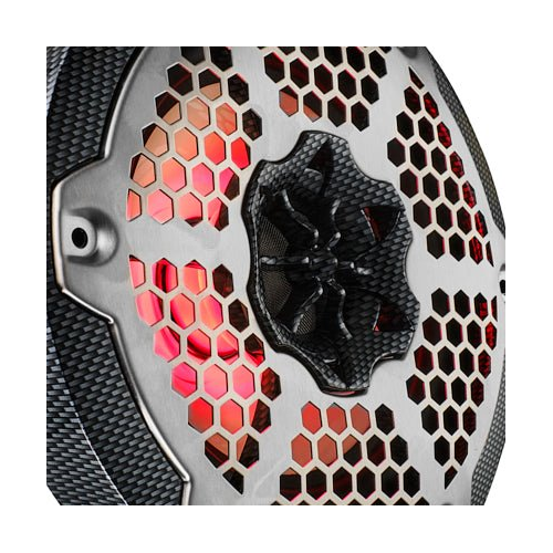 DS18 HYDRO 6.5" 2-Way Marine Speakers with RGB LED Lights 375W - Black Carbon Fiber (CF-65)