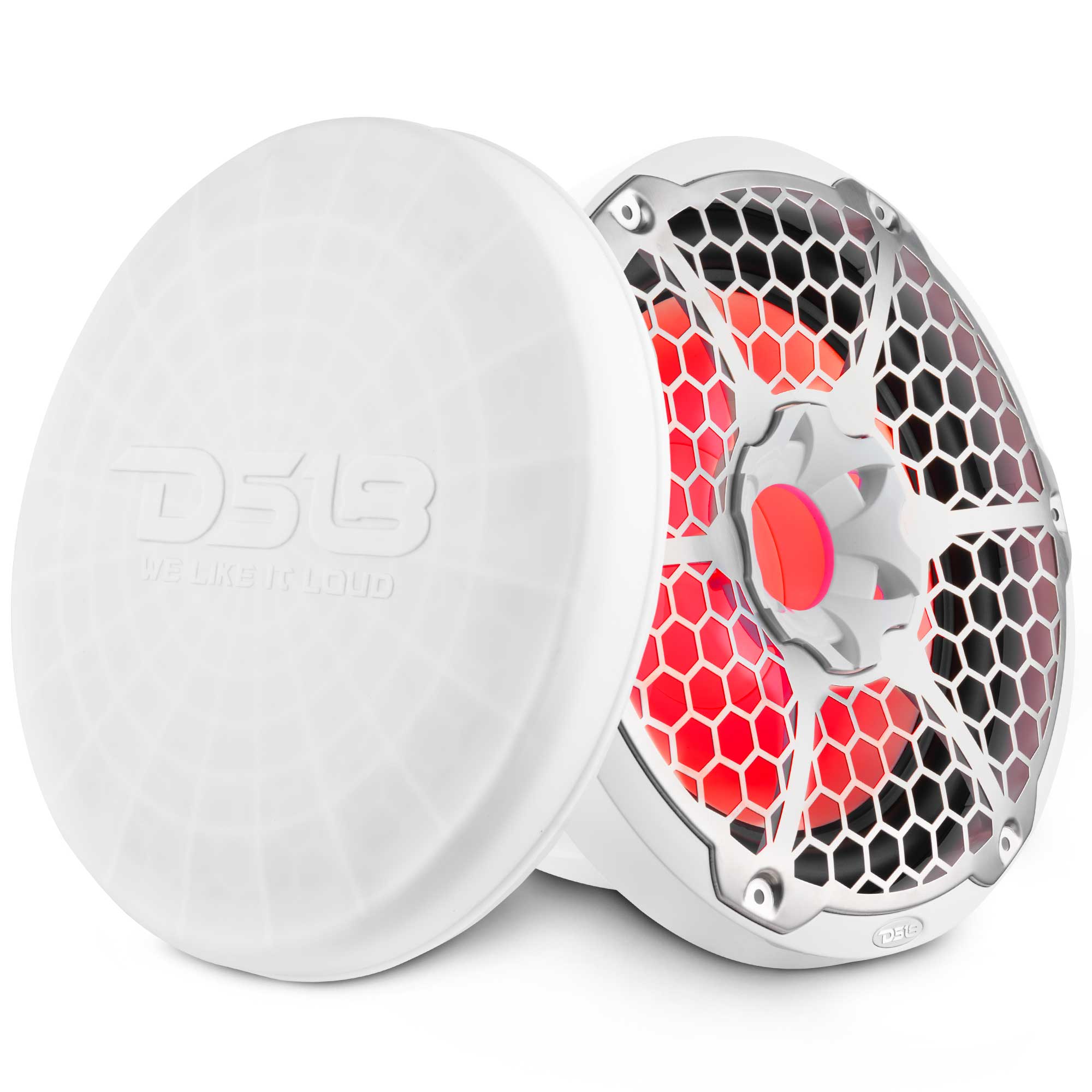 DS18 HYDRO 12" Subwoofer with RGB Lights - 700W - White (NXL-12SUB/WH)