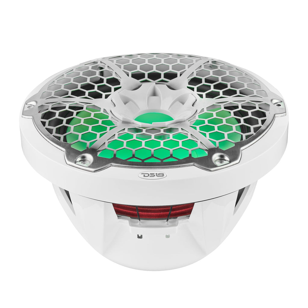 DS18 HYDRO 12" Subwoofer with RGB Lights - 700W - White (NXL-12SUB/WH)