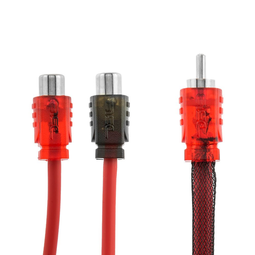 DS18 Advance Ultra Flex RCA Y Connector Cable - 2 Female to 1 Male (R1M2F)