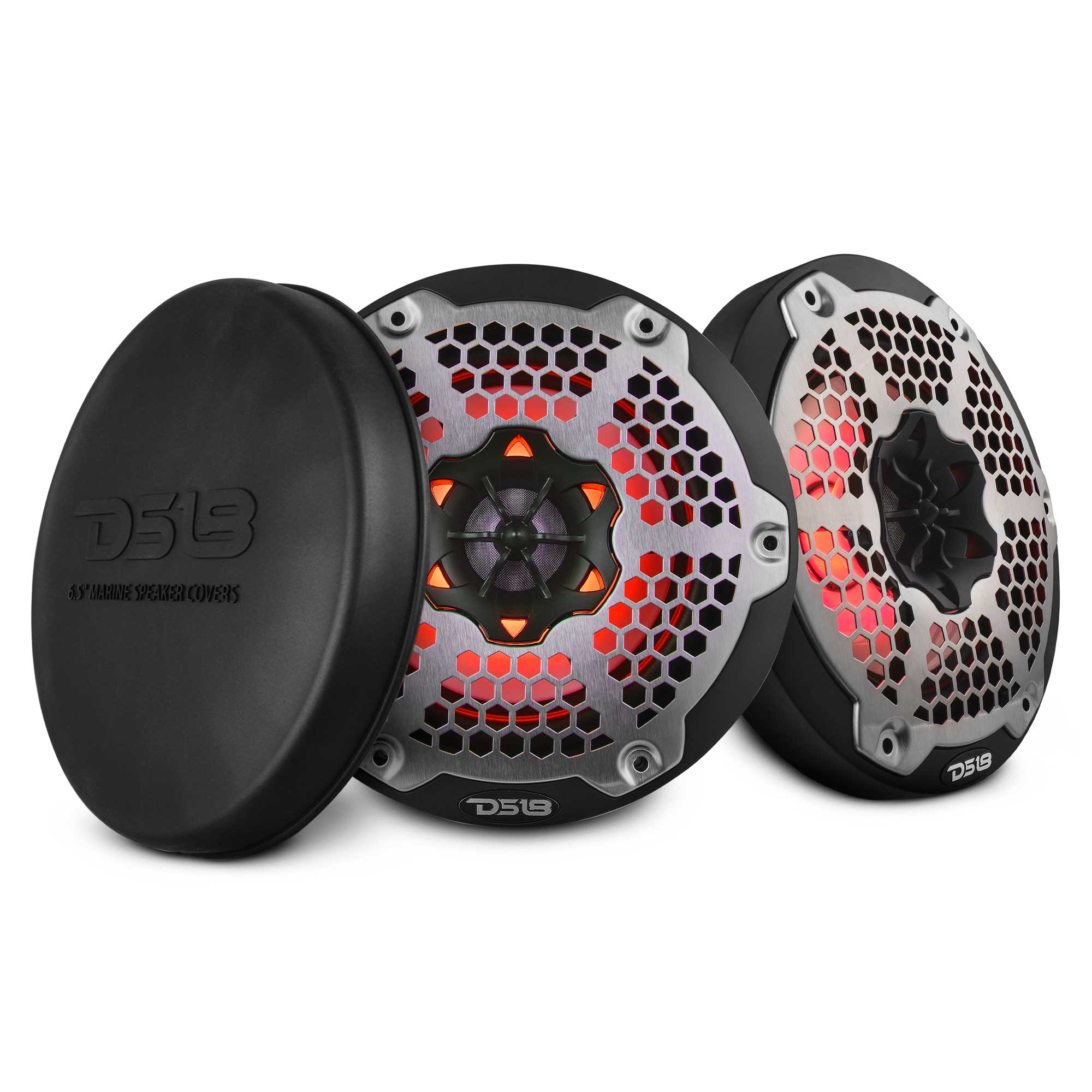 DS18 New Edition HYDRO 6.5" 2-Way Marine Speakers with RGB LED Lighting 300W - Black (NXL-6M/BK)