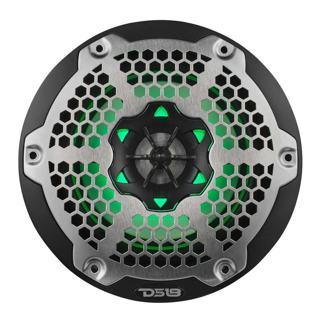 DS18 New Edition HYDRO 6.5" 2-Way Marine Speakers with RGB LED Lighting 300W - Black (NXL-6M/BK)