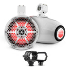DS18 Hydro 8" Neodymium Marine Towers with Built-in Passive Radiator, 1" Driver and RGB LED Light - 550 Watts (Pair) - White (NXL-X8TPNEO/WH)