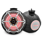 DS18 HYDRO 8" Compact Wakeboard Pod Tower with RGB Light - 375W - Black Carbon Fiber (CF-PS8)