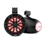 DS18 X Series HYDRO 8" Wakeboard Pod Tower Speaker with RGB LED Light - 375W - Matte Black (NXL-X8TP/BK)