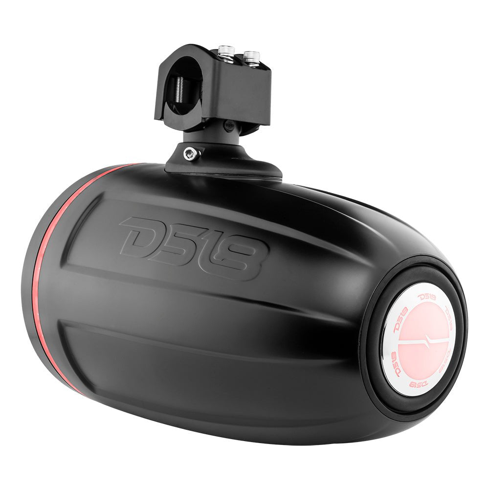DS18 8" Neodymium Marine Towers with Built-in Passive Radiator, 1" Driver and RGB LED Light - Black (NXL-X8TPNEO/BK)