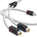 DS18 Marine Tinned OFC RCA Cable - 2 Female to 1 Male (MOFCR-2F1M)