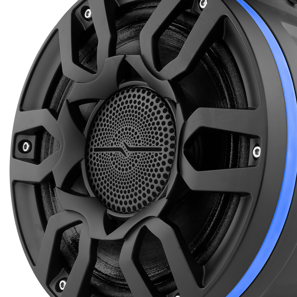 DS18 HYDRO 8" Marine Tower Speakers with RGB LED Lights and Pro Audio Loudspeakers - Black (NXL-X8PRO/BK)