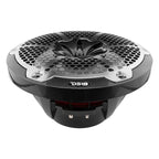 DS18 HYDRO 10" 2-Way Speakers with Bullet Tweeter and Integrated RGB LED Lights - Carbon Fiber (CF-10M)