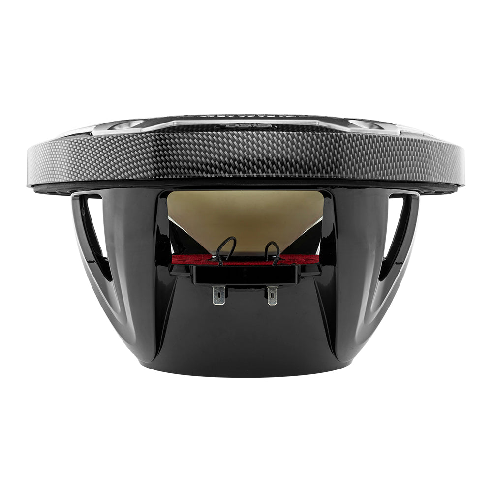 DS18 HYDRO 10" 2-Way Speakers with Bullet Tweeter and Integrated RGB LED Lights - Carbon Fiber (CF-10M)