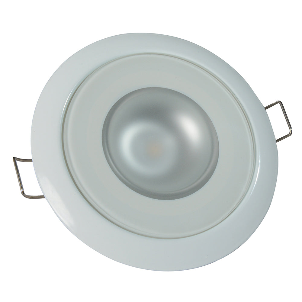 Lumitec Mirage - Flush Mount Down Light - Glass Finish/White Bezel - Warm White Dimming (113129)