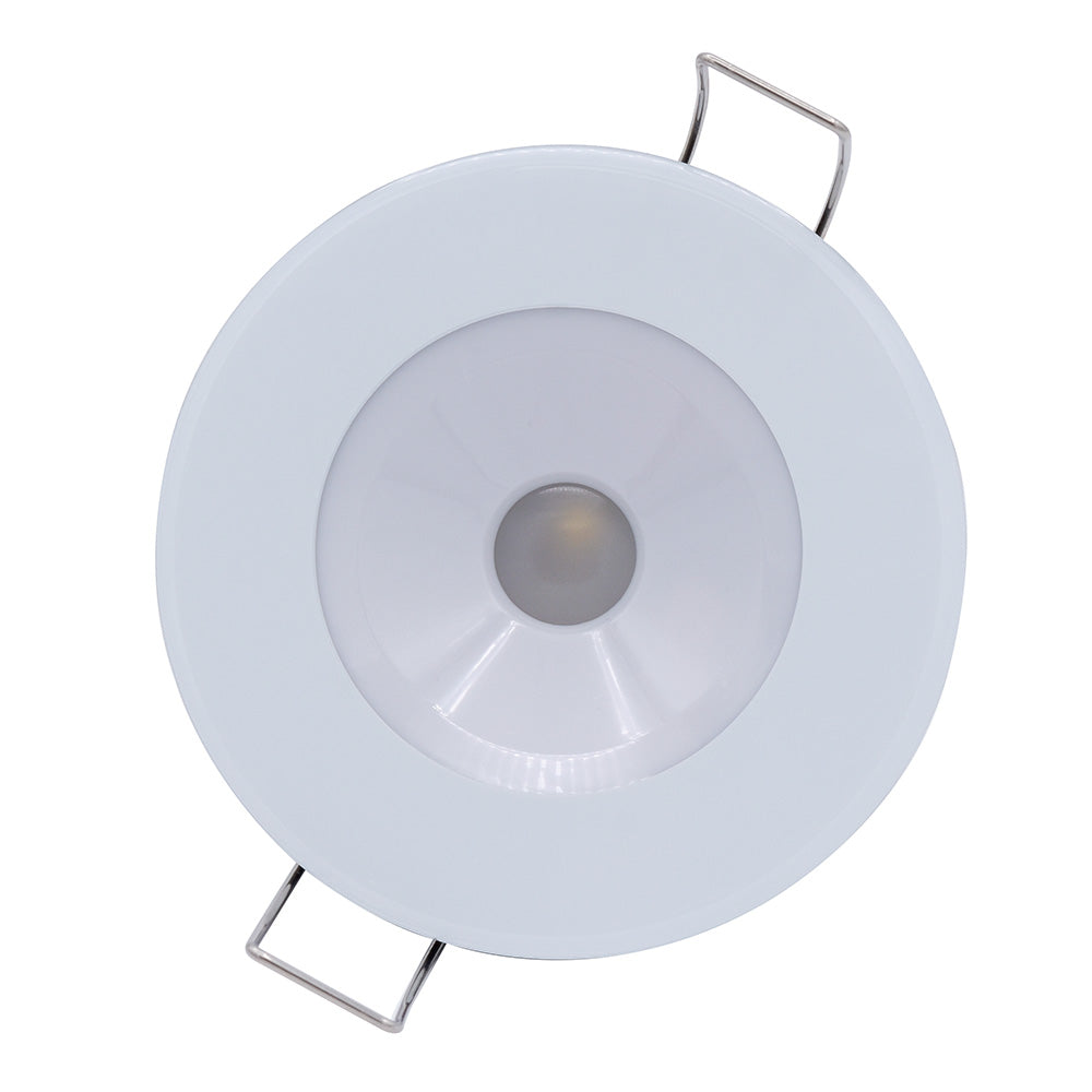 Lumitec Illusion Flush Mount LED Down Light - Spectrum RGBW - Cool White - White Housing (117127)