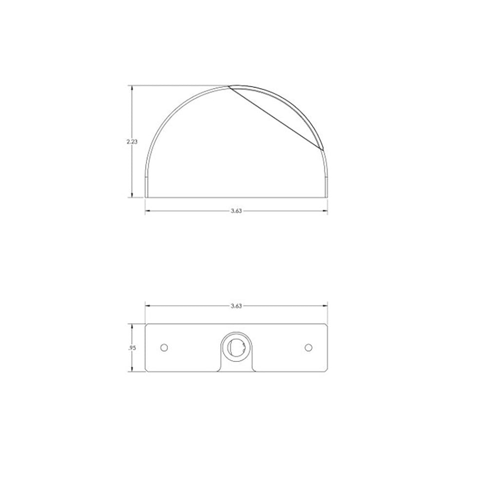 Lumitec Surface Mount Aluminum Navigation Light Port - Red (101845)